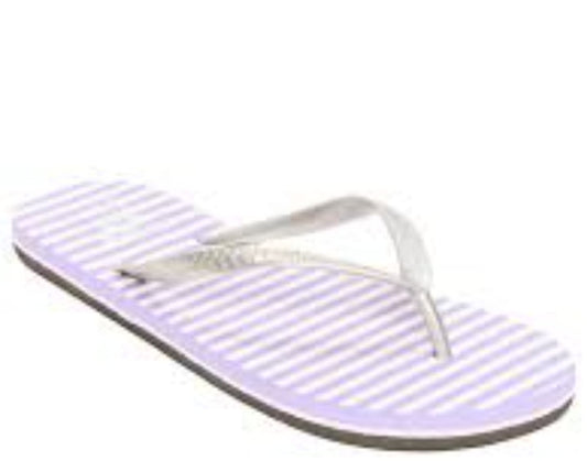 Billabong Fiji Print Flip Flops Silver Lavender