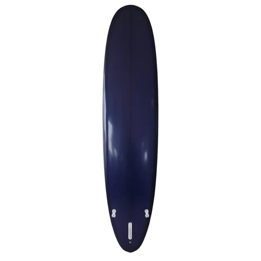 Navy blue surfboard on a white background