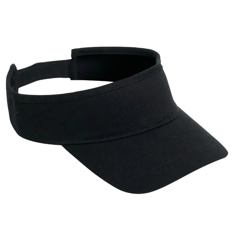 Black visor on a white background