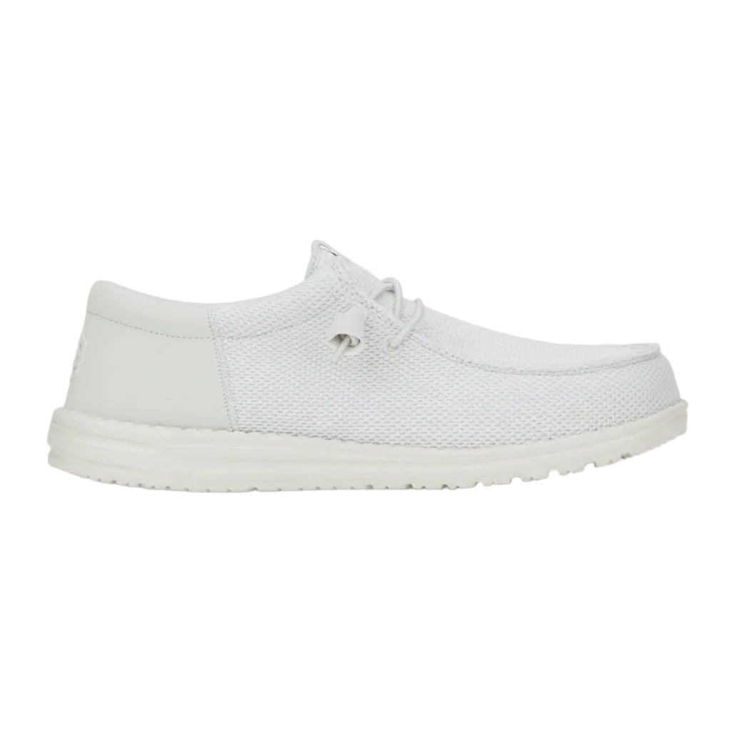 White casual shoe on a white background