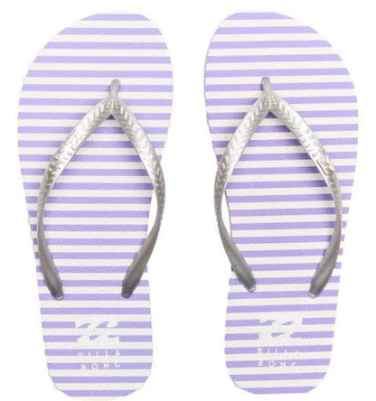 Billabong Fiji Print Flip Flops Silver Lavender