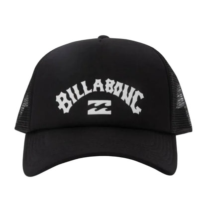 Black cap with white 'Billabong' logo on a light gray background