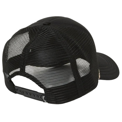 Black mesh cap on a white background