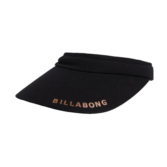 Black visor with 'Billabong' logo on a white background