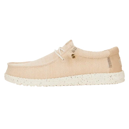 Beige casual shoe on a white background