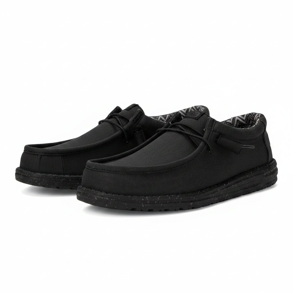 Black shoes on a white background