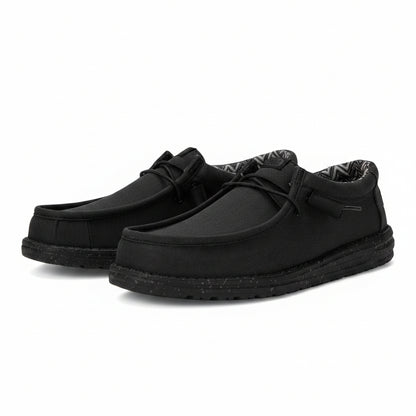 Black shoes on a white background