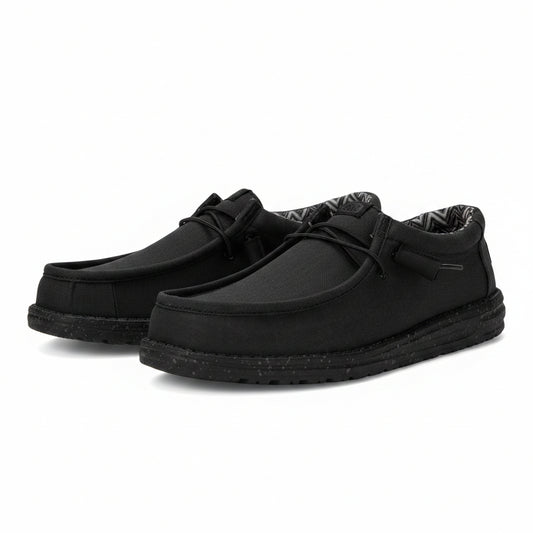 Black shoes on a white background