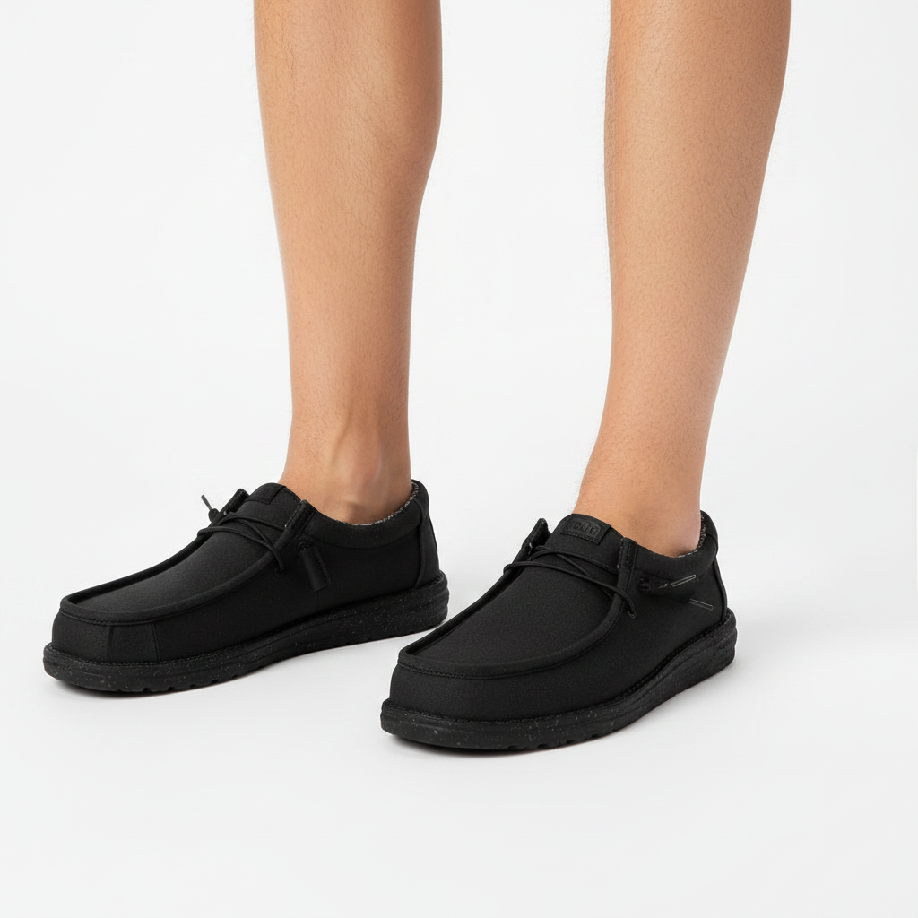 Hey Dude Wally Stretch Canvas Black
