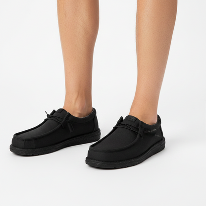 Hey Dude Wally Stretch Canvas Black