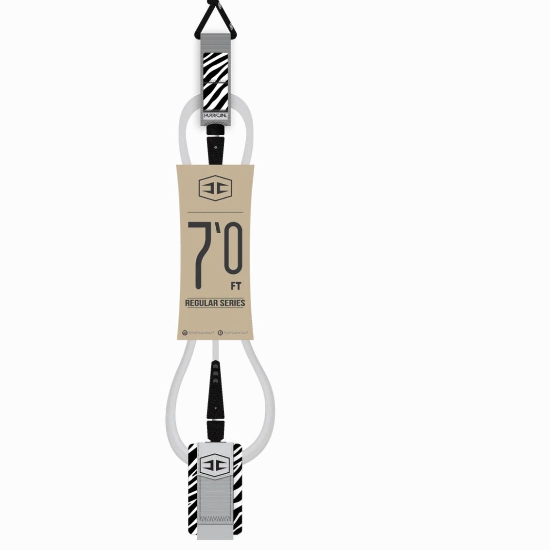 Hurricane 7mm 7ft  Leash - Zebra