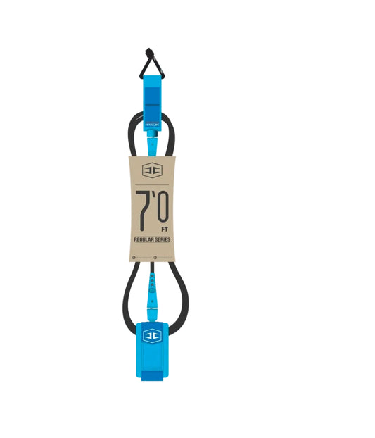 Hurricane 7mm 7ft Double Swivel Moulded Leash - Black/Blue