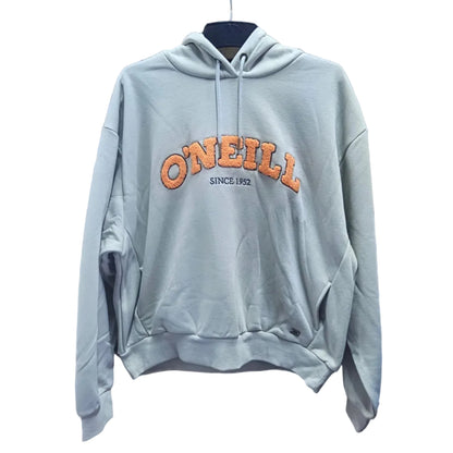 Gray hoodie with orange 'O'Neill' logo on a white background