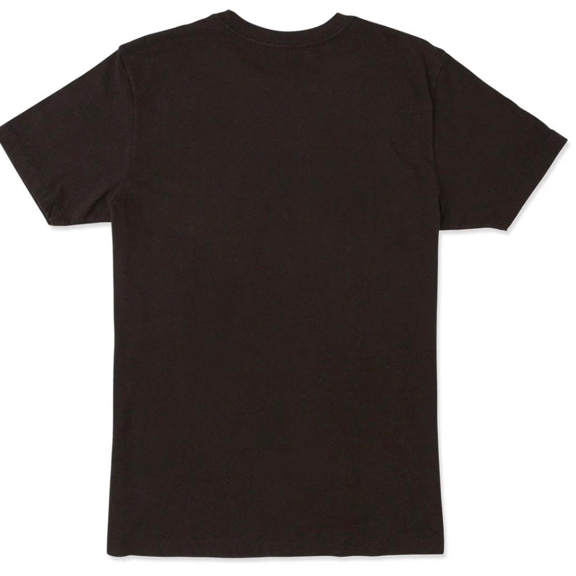 Black t-shirt on a white background