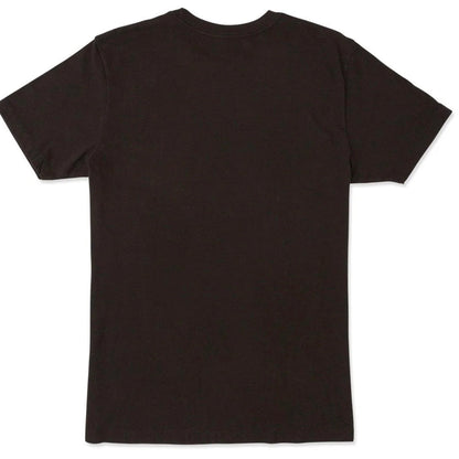 Black t-shirt on a white background