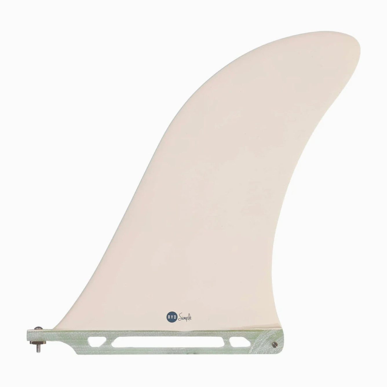 Beige surfboard fin on a white background