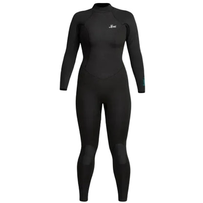 Black wetsuit with brand logo on a white background