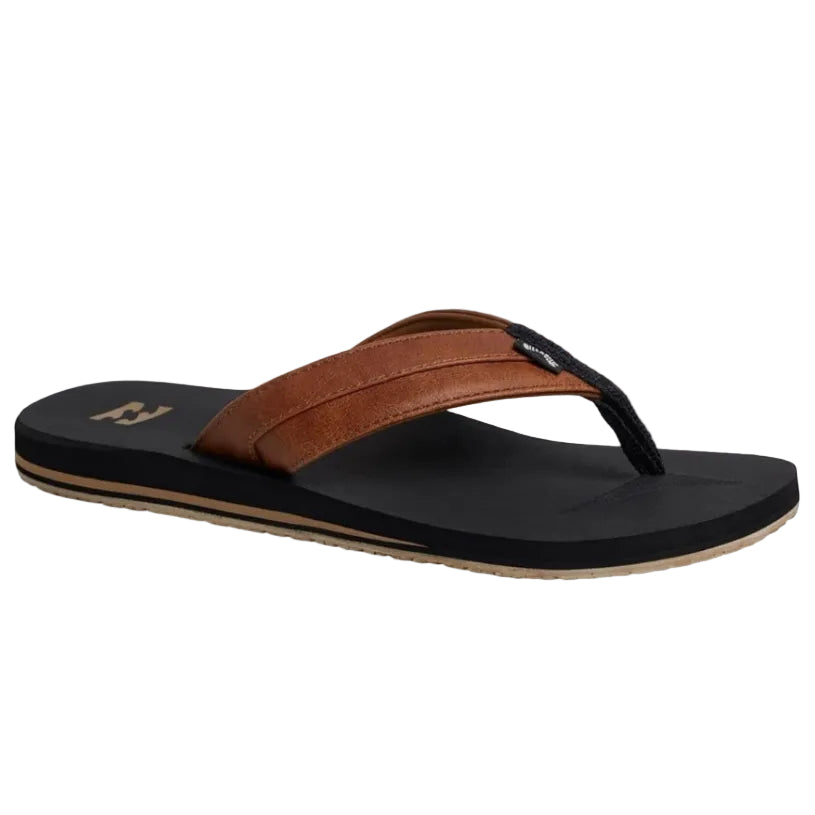 Black and brown sandal on a white background