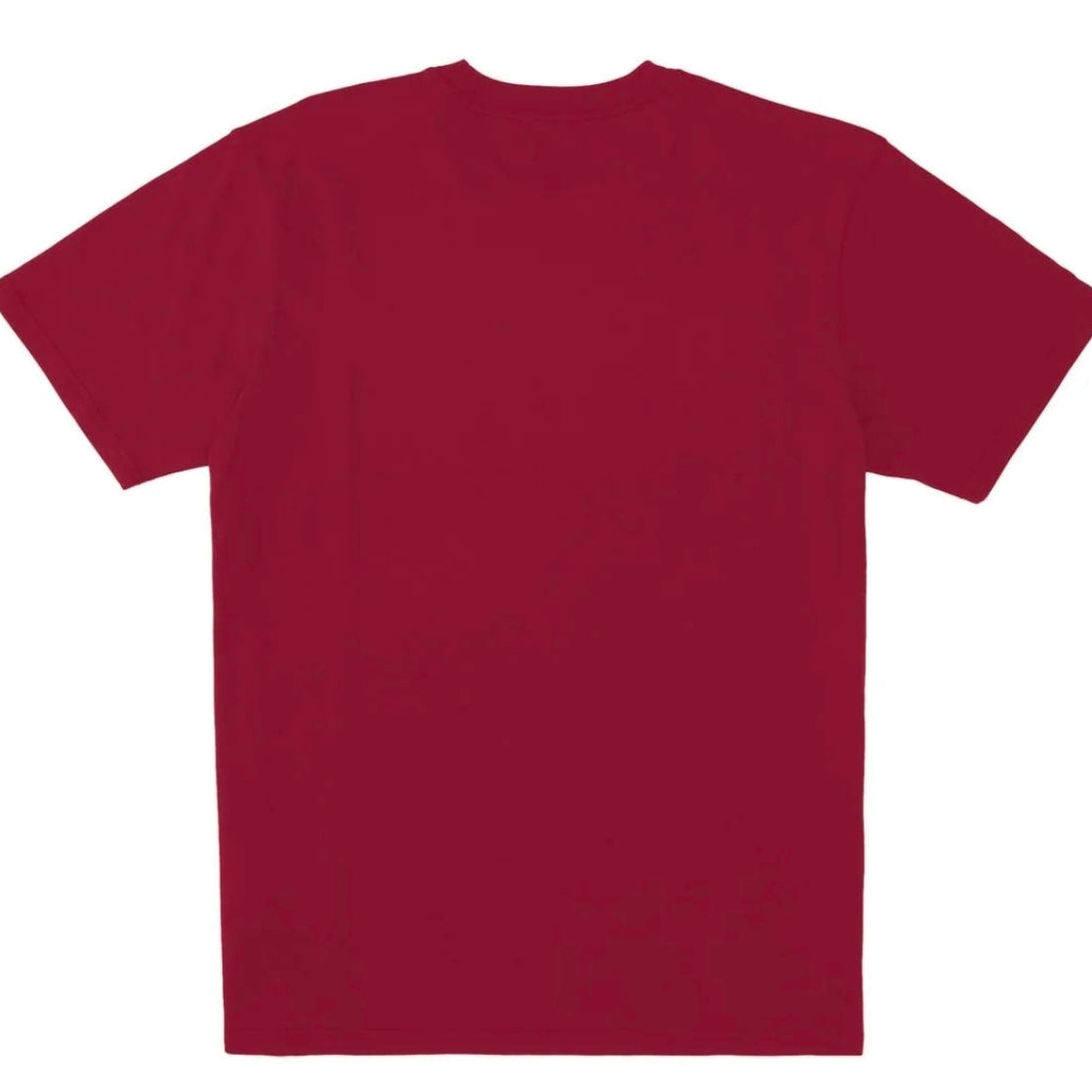 Maroon t-shirt on a white background