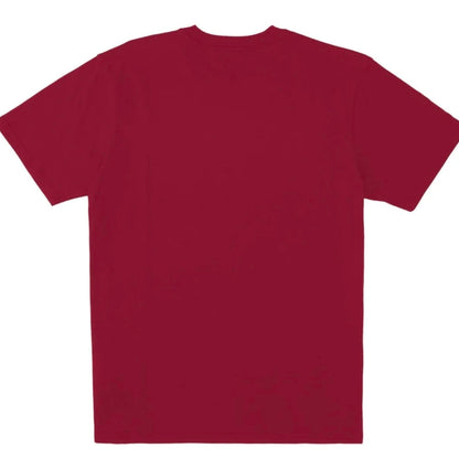 Maroon t-shirt on a white background