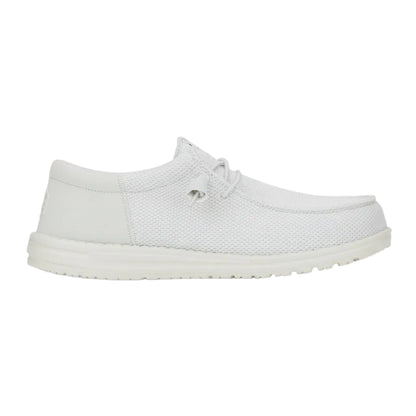 White casual shoe on a white background