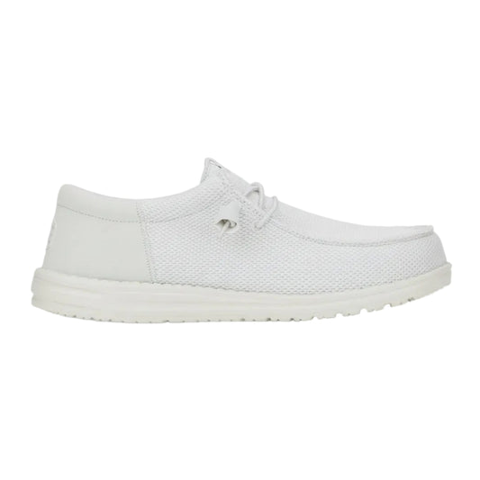 White casual shoe on a white background