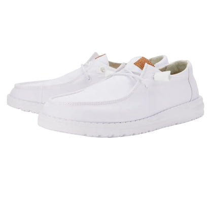 White sneakers on a white background