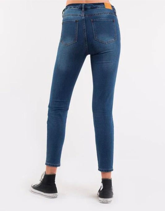 ALL ABOUT EVE JUNO KNIT DENIM SKNNY BLUE