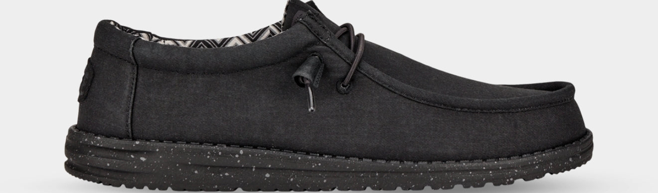 Hey Dude Wally Stretch Canvas Black